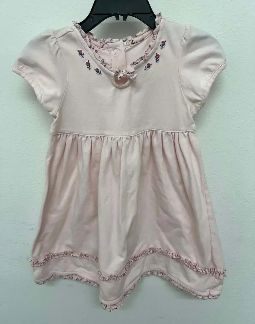 Janie and Jack Pink Floral Flower Ruffle Dress 12 to 18 Mos